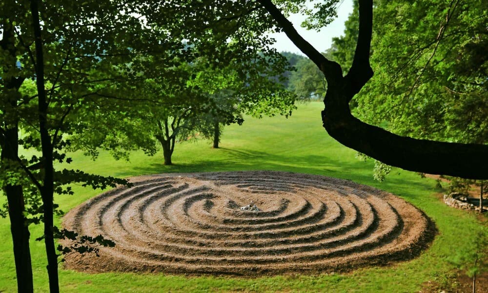 walking Labyrinth at Mountainside rehab center in Canaan, Connecticut.