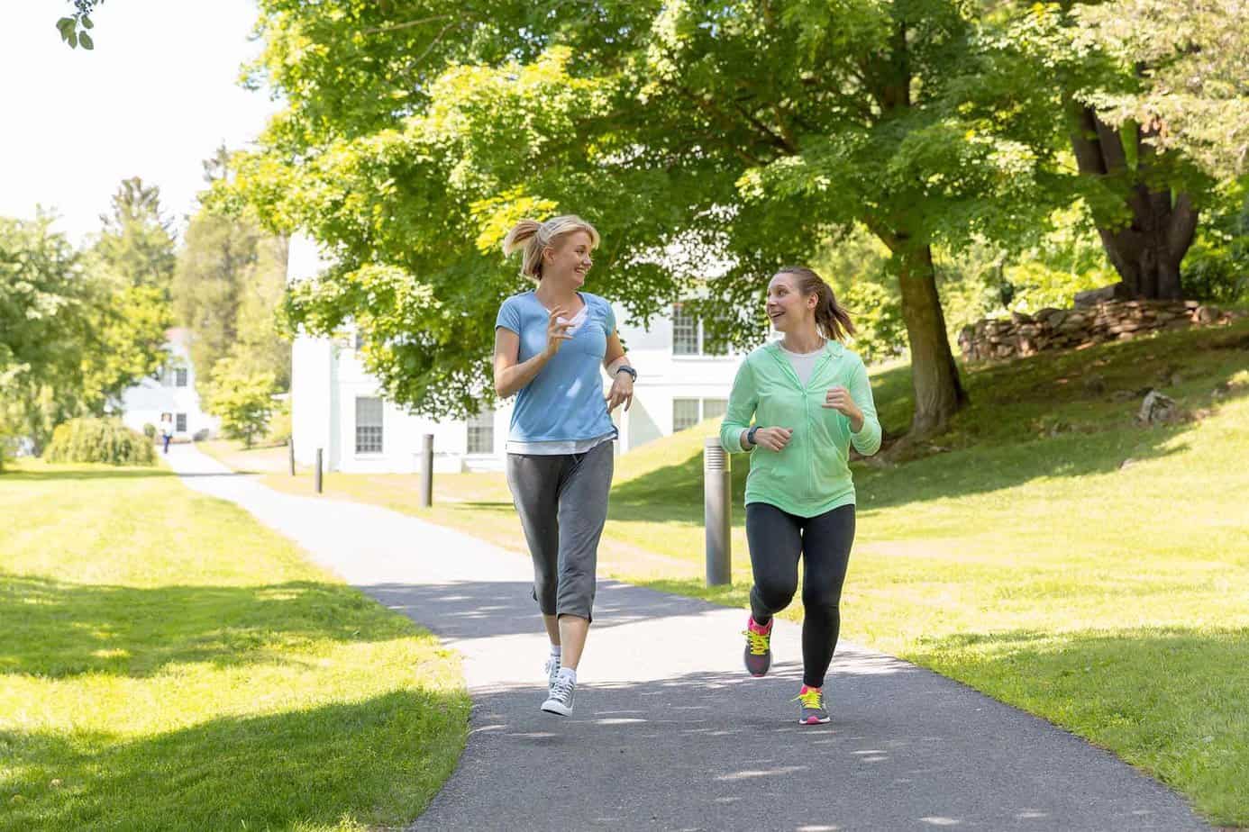 women jogging in front of women s sober house in connecticut