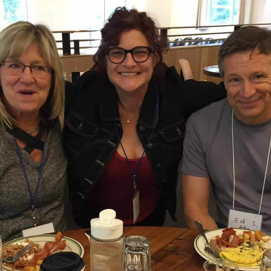 Man and 2 women at Mountainside Treatment Center Canaan Alumni Retreat Event 2018