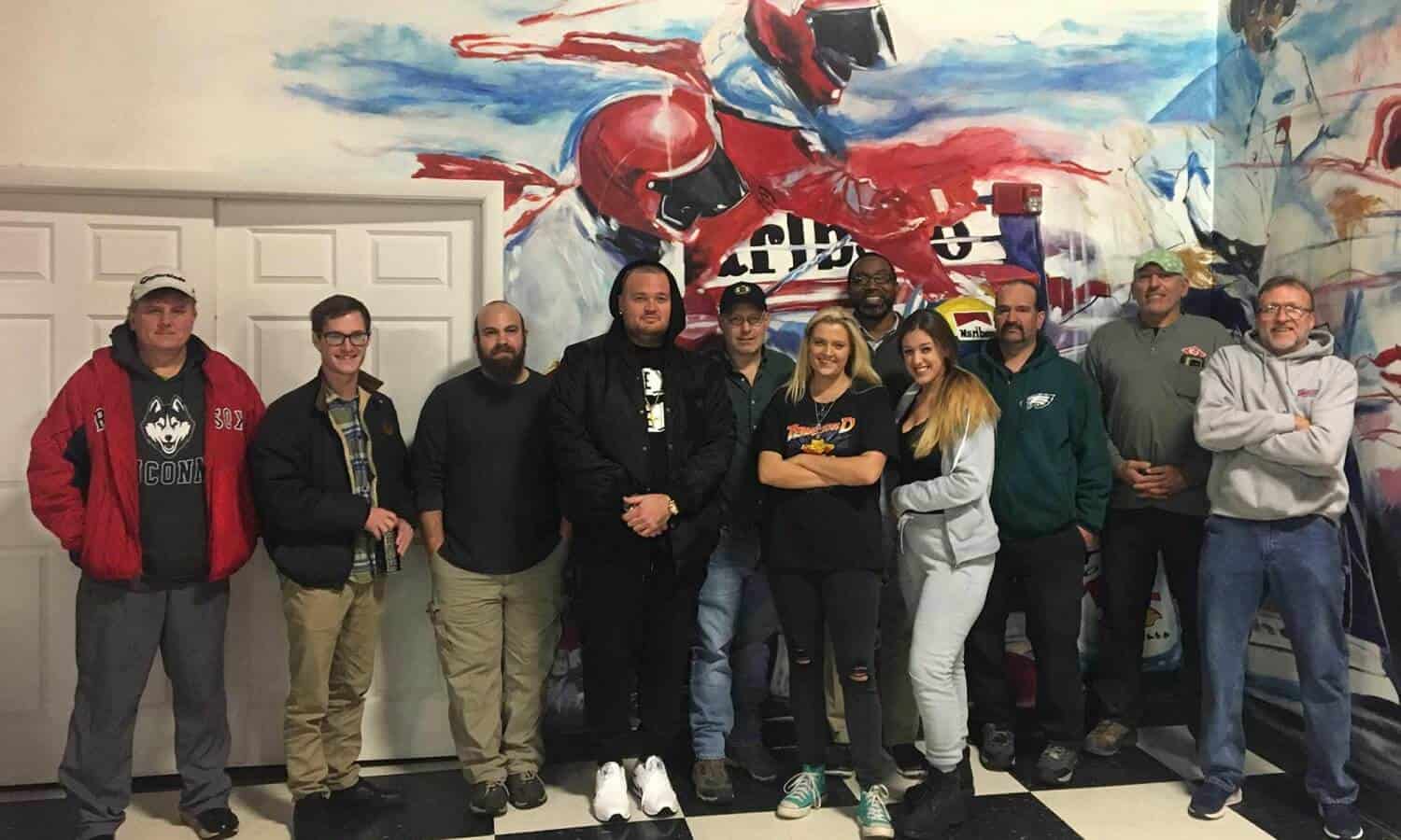 Group Photo at Mountainside Treatment Center Alumni Go Kart Racing Event