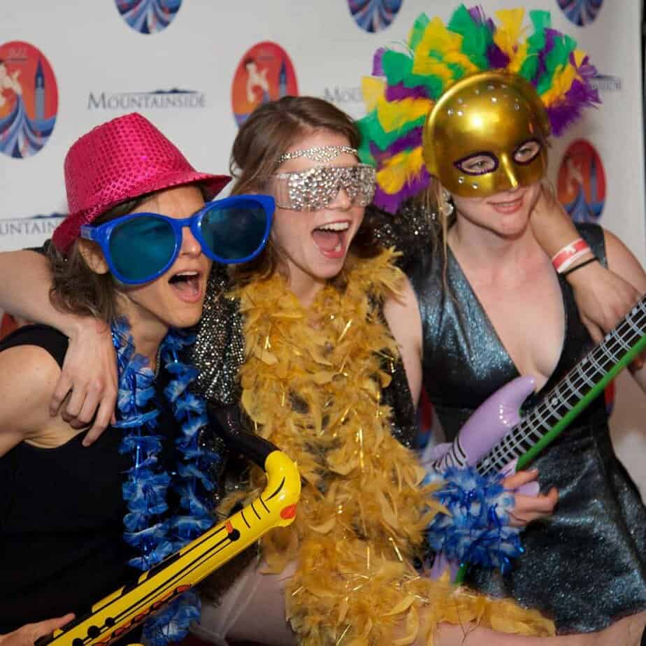 Women in photobooth at Mountainside Treatment Center Alumni Jazz on the Hudson Event in NYC