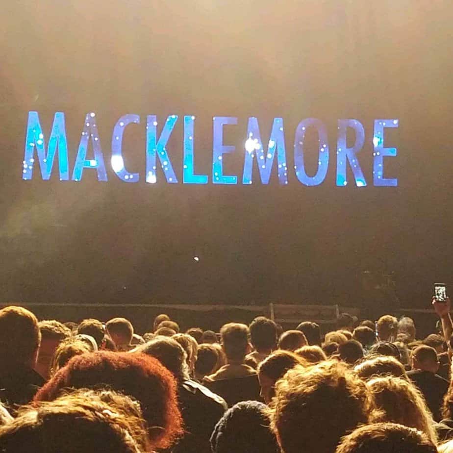 Macklemore sign at Mountainside Treatment Center Alumni Recovery Fest Event 2018