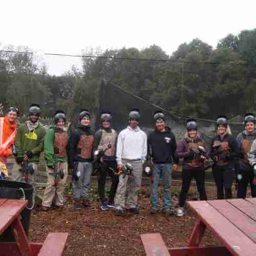 Group Photo at Mountainside Treatment Center Alumni Paintball event in Hogan's Alley
