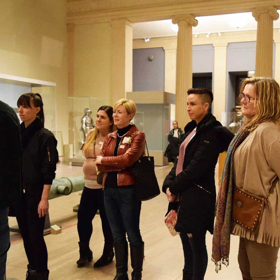 Group of people looking at art at Mountainside Treatment Center Alumni Met Museum Event in NYC
