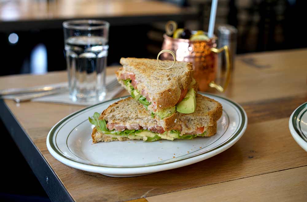 Avocado BLT sandwich from Mountainside Cafe in Connecticut.