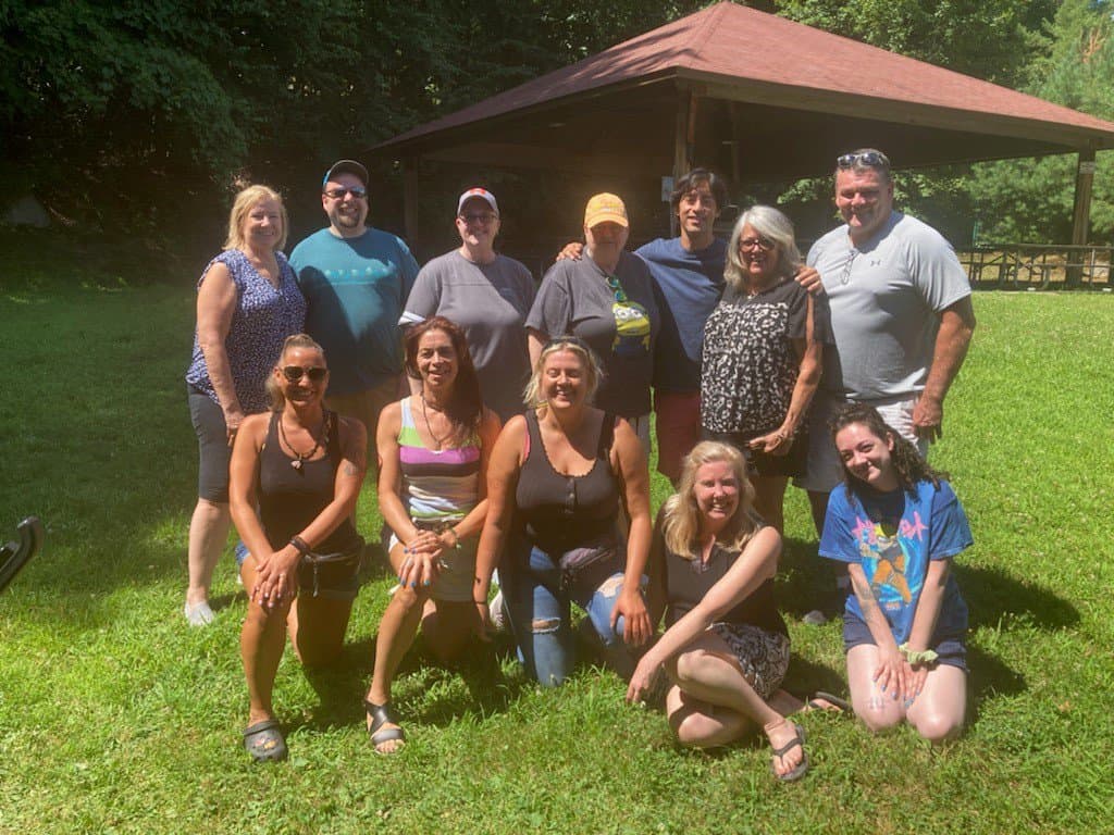 Group photo at Mountainside Treatment Center Alumni Lake Compounce Event 2022