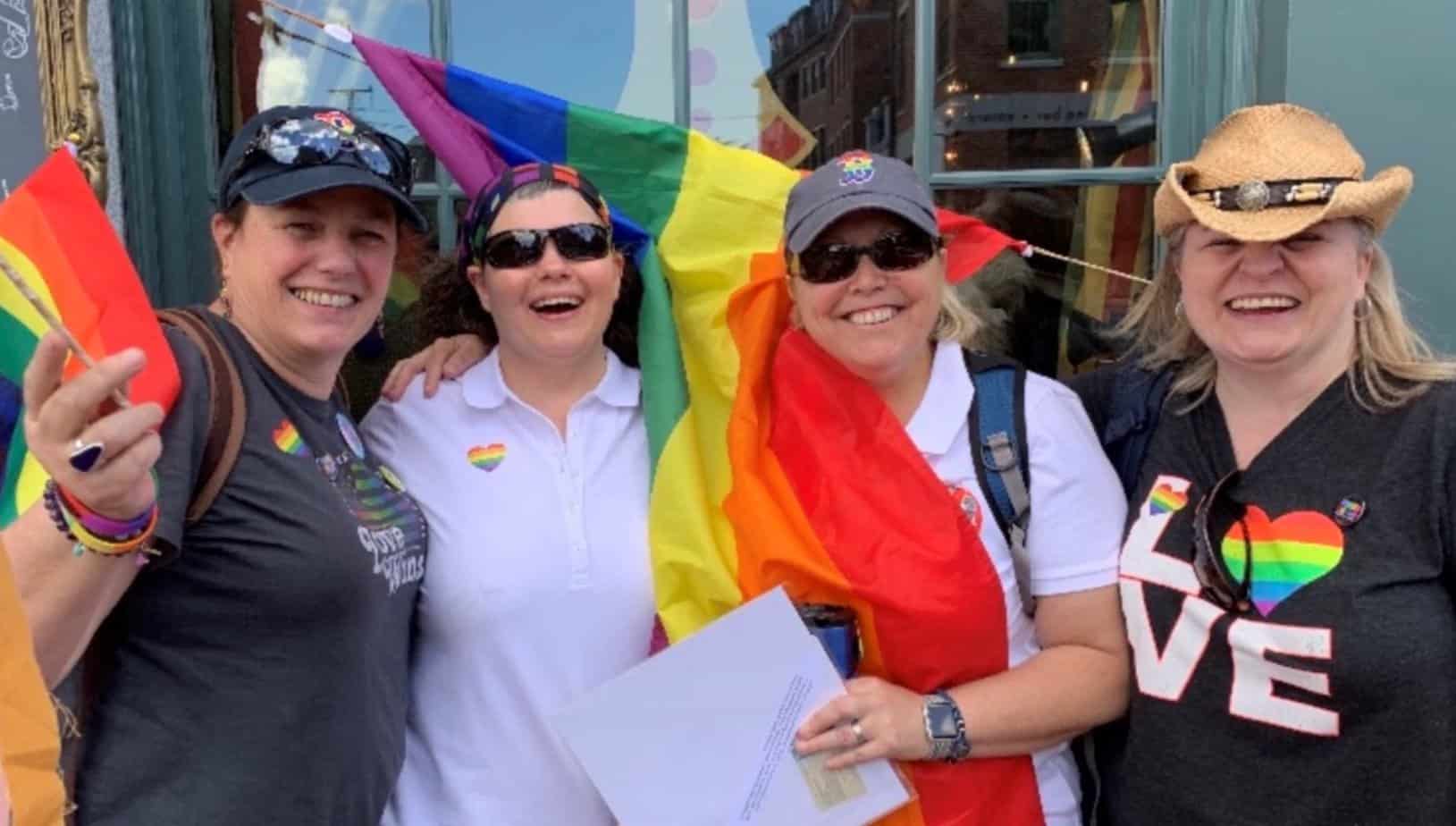 gaylen m alumni at pride parade